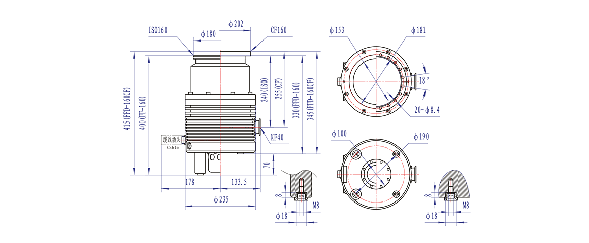 Turbo-H160/800-FFD渦輪分子泵